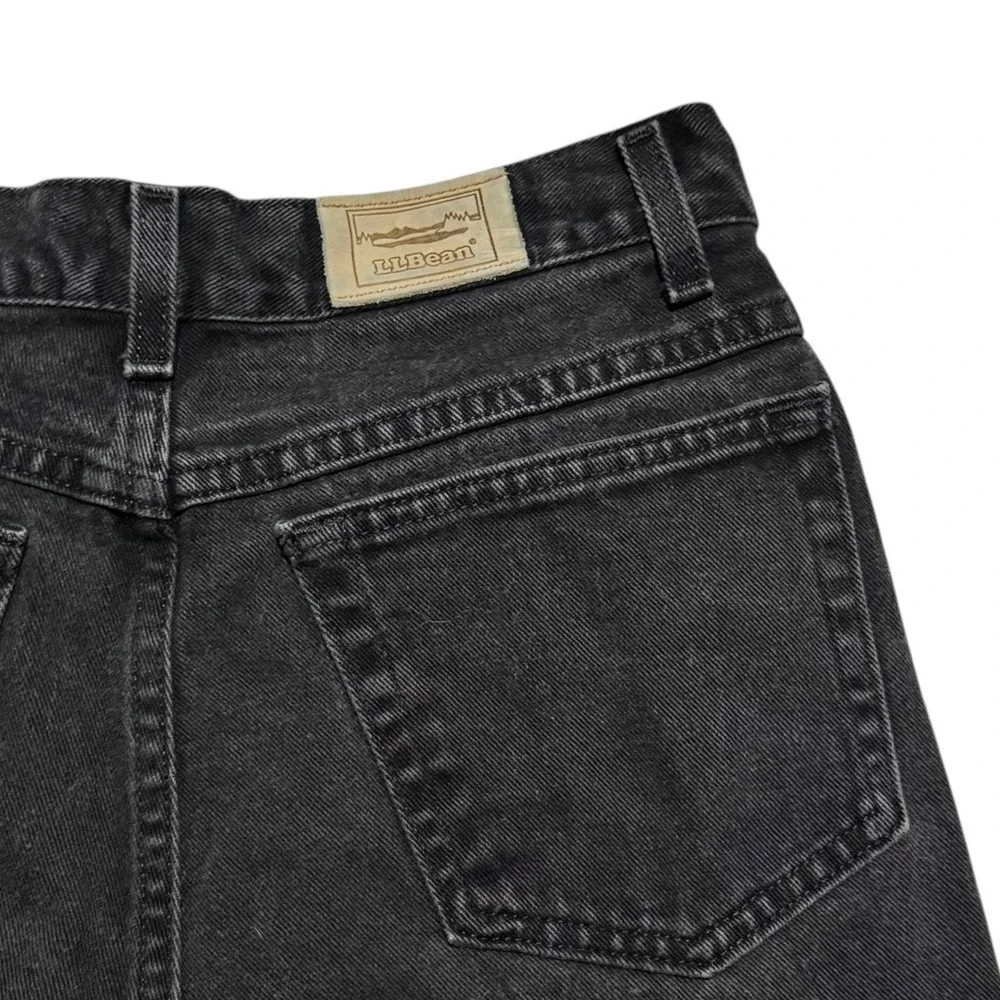 Vintage 90s L.L. Bean Double L Denim Black Jeans‎ Women's 30x28.5